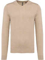 Kariban K 965 Pánský svetr s výstřihem do V 20.K965 beige heather Kariban K 965 Pánský svetr s výstřihem do V 20.K965 beige heather