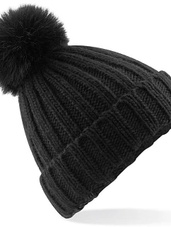 B 413 Pletená čepice s bambulí model 22433258 black - Beechfield