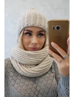 Dámská silná žebrovaná souprava P100 beige