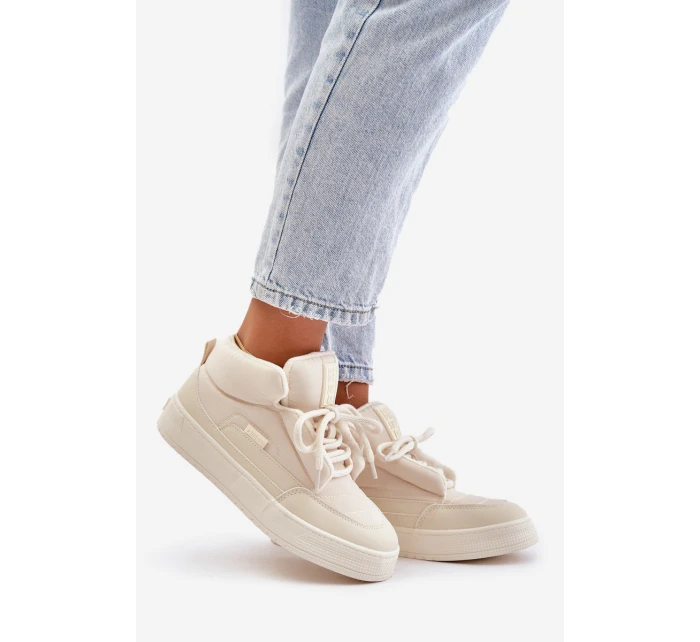 Zateplené dámské tenisky Big Star OO274A531 Krémové Zateplené dámské tenisky Big Star OO274A531 Krémové