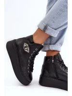 Dámské vysoké tenisky na zip Lemar Black Katerin Dámské vysoké tenisky na zip Lemar Black Katerin