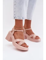 Sandály na podpatku model 225107 Step in style Sandály na podpatku model 225107 Step in style