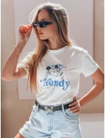 Dámské tričko s potiskem TRENDY BUNNY bílé FashionStreet RY2906