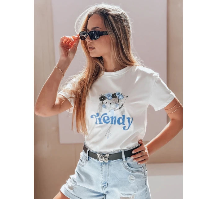 Dámské tričko s potiskem TRENDY BUNNY bílé FashionStreet RY2906