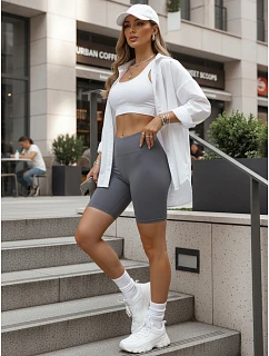 Dámské cyklistické šortky s vysokým pasem modré FashionStreet SY0581