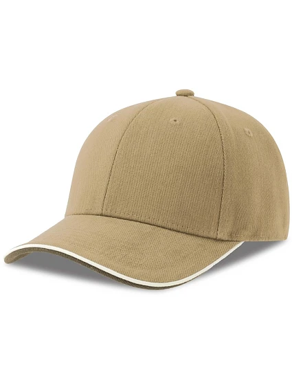 Atlantis Headwear Pilot Piping Sandwich-S 6 panelová těžká sandwich křiltovka 33.0274 khaki Atlantis Headwear Pilot Piping Sandwich-S 6 panelová těžká sandwich křiltovka 33.0274 khaki
