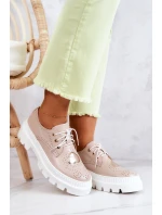 Kožené Boty S Srdce Béžová model 21577187 - Boto