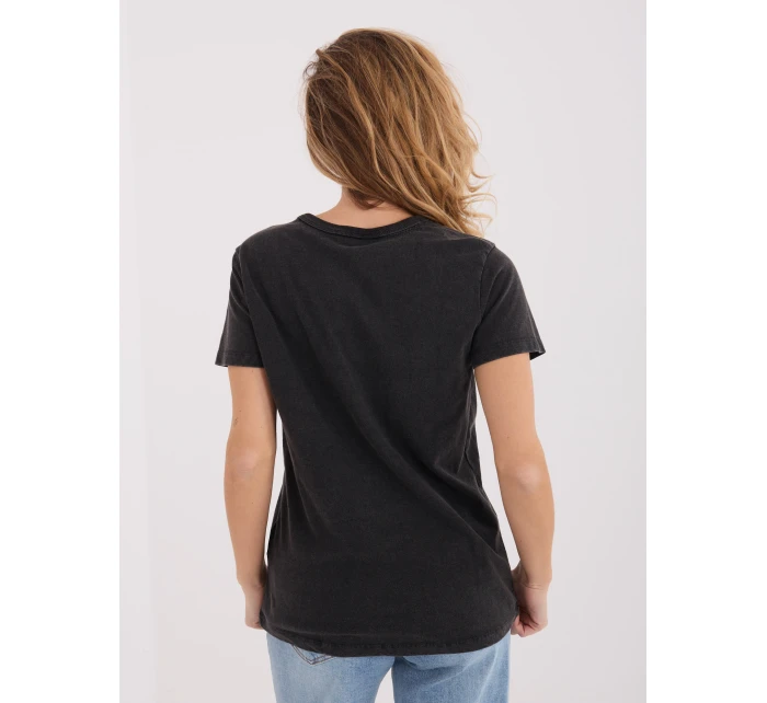 T shirt model 21791061 grafitowy - FPrice