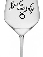 SPOLU NAVŽDY - čirá nerozbitná sklenice na víno 470 ml