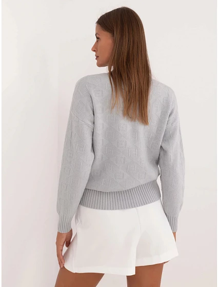 Dámský svetr jumper AT SW model 20774218 šedý - FPrice Dámský svetr jumper AT SW model 20774218 šedý - FPrice