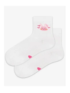 TENKÉ PONOŽKY BARVA 2-6 LET DÍVKY BÍLÁ 21-23