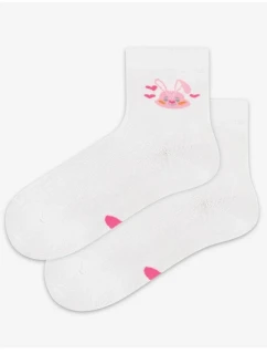 TENKÉ PONOŽKY BARVA 2-6 LET DÍVKY BÍLÁ 21-23