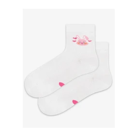 TENKÉ PONOŽKY BARVA 2-6 LET DÍVKY BÍLÁ 21-23