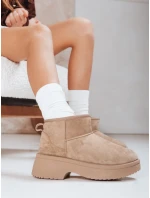 Dámské sněhule na silné podrážce béžové FashionStreet ZY1289