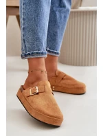 Dámské Klapky Na Platformě Se Zlatou Camel model 21670545 - Boto Dámské Klapky Na Platformě Se Zlatou Camel model 21670545 - Boto