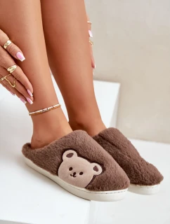 Dámské Plyšové Pantofle S Medvědem Hnědé Fiorinella