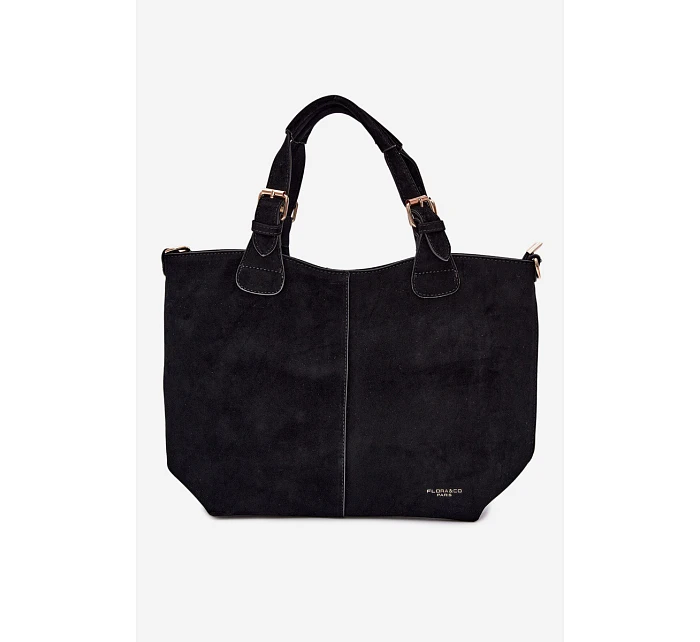 Černá kabelka z imitace semiše model 22111658 - Flora&Co