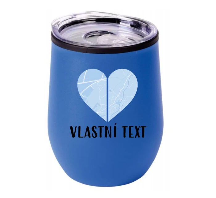 Personalizovaný termohrnek "bowl" - dvě mapy jako srdce Personalizovaný termohrnek "bowl" - dvě mapy jako srdce