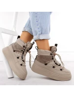 Dámské sněhule na platformě WOL280B Béžová - Potocki