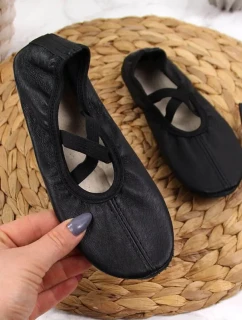 Dívčí kožené baleríny černé model 17296811 - Nazo