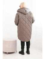 Dámská bunda Plus Size prošívaná s kapucí fango