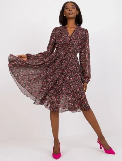 Šaty CHA SK 2903.21X černá a růžová