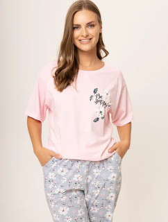 Dámské pyžamo 160/074 růžovo šedá - Karol