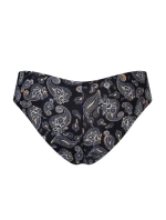 Dámské kalhotky Paisley Simple Brasil černé se vzorem - Julimex