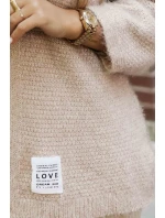 pletený svetr z měkkého úpletu béžový model 21335544 - numoco basic