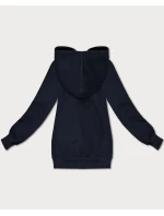 Tmavě modrá dámská rozepínací mikina s kapucí model 21395736 - S'WEST