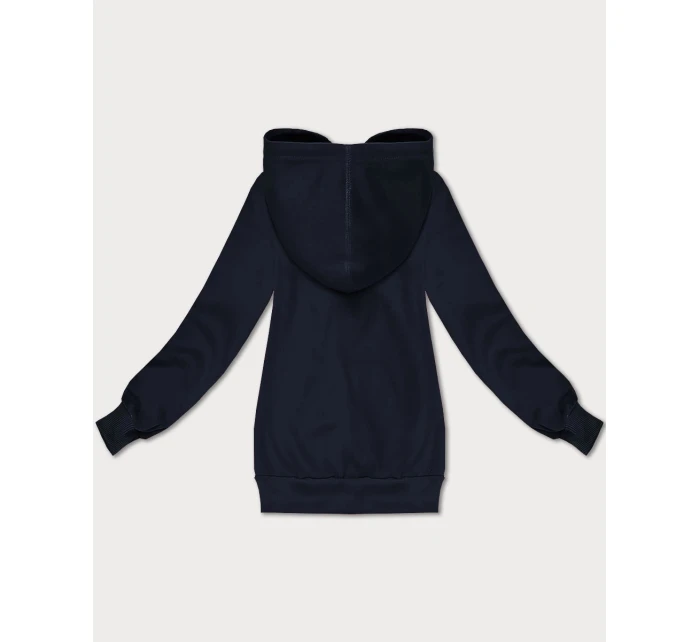 Tmavě modrá dámská rozepínací mikina s kapucí model 21395736 - S'WEST
