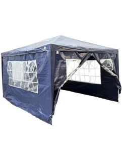 ZAHRADNÍ PAVILONOVÝ STAN 3X4X2,5 M TMAVĚ MODRÝ SASKA GARDEN