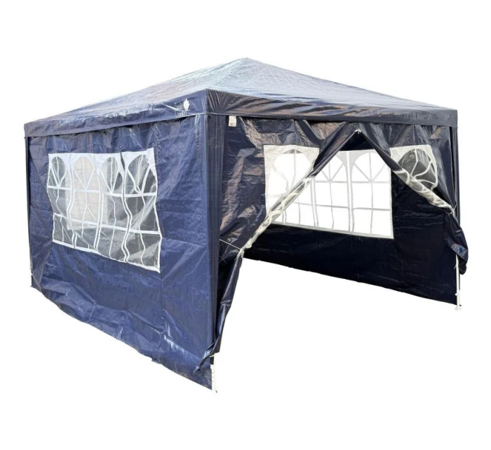 ZAHRADNÍ PAVILONOVÝ STAN 3X4X2,5 M TMAVĚ MODRÝ SASKA GARDEN