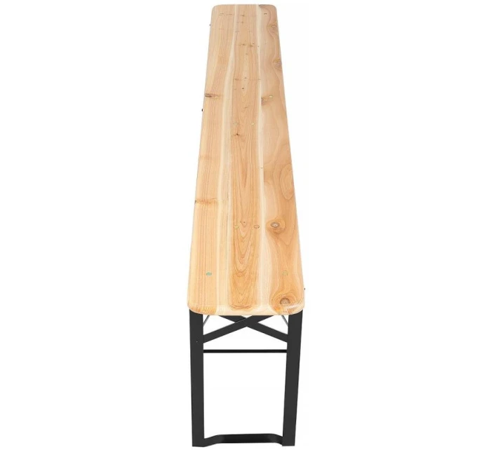 PIKNIKOVÝ BAROVÝ SET DŘEVĚNÝ STŮL A 2 LAVICE