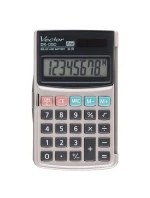 Kapesní kalkulačka Vector DK-050, šedá