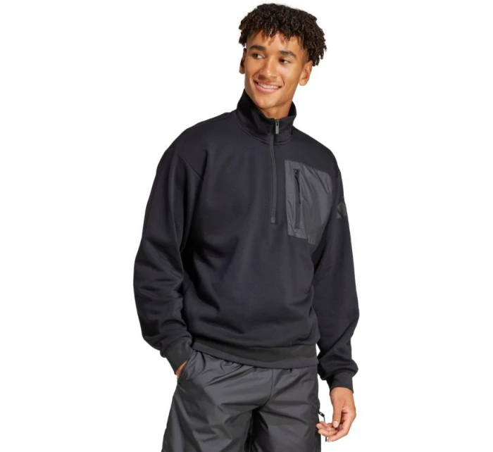 Pánská mikina adidas City Escape Fleece Half-Zip GD černá JF3290 pánské
