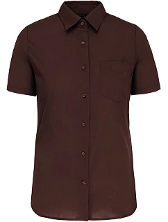 K Popelínová halenka s krátkým rukávem 20.K brown model 22510190 - Kariban