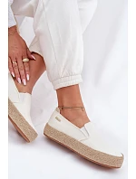 Dámské espadrilky na platformě Big Star model 22042771 Ecru - Big Star Shoes Dámské espadrilky na platformě Big Star model 22042771 Ecru - Big Star Shoes