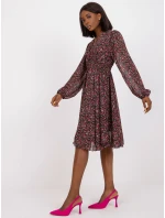 Šaty CHA SK 2903.21X černá a růžová