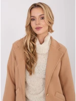 Płaszcz IT PL model 21782311 camelowy - FPrice Płaszcz IT PL model 21782311 camelowy - FPrice