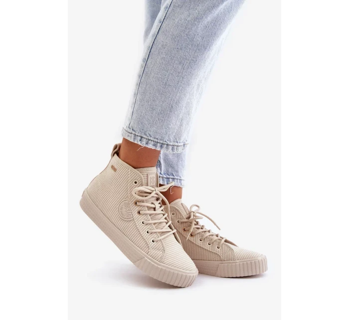 Zateplené model 20653417 Tenisky Dámské Big Star HiPoly System Béžové - Big Star Shoes Zateplené model 20653417 Tenisky Dámské Big Star HiPoly System Béžové - Big Star Shoes