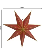 FSC závěsný papír DECORATIVE STAR 18x60CM RED 7 odstínů MICA