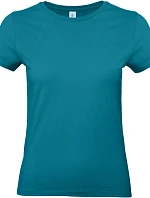 B&C #E190 /women Dámské tričko z těžké bavlny 01.004T diva blue