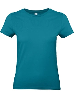 B&C #E190 /women Dámské tričko z těžké bavlny 01.004T diva blue