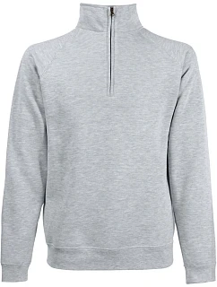 Premium Zip Neck Sweat Mikina s 1/4 zipem model 22458152 heather grey - Fruit of the Loom