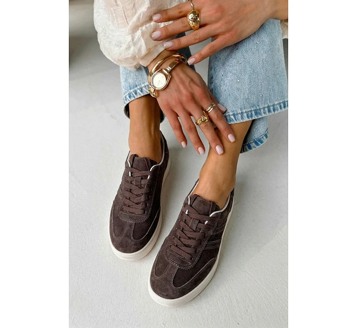 Sneakersy z veluru Vinceza 95400 Čokoládové