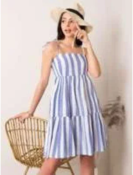 Šaty LK SK model 14837211 bílá a modrá - FPrice