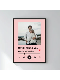 Personalizovaný plakát v rámu - 30x40 - hudební přehrávač