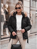 Dámská zimní bunda prošívaná s kapucí černá Dstreet model 22546793 - FashionStreet Dámská zimní bunda prošívaná s kapucí černá Dstreet model 22546793 - FashionStreet