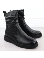 Dámské kozačky na podpatku černé model 21905235 - VINCEZA